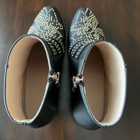 Women's Black Studded Boots - Picture 5 of 7